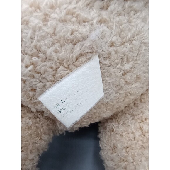 Vtg Tan Curly Fur Bunny Rabbit Plush Padded Paws Stuffed Animal Comfort Toy - Picture 8 of 9